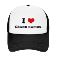 thumbnail image 2 of I Heart Grand Rapids US Cities Love Funny Trucker Hat Mesh Cap Unisex, 2 of 5