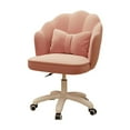 thumbnail image 1 of yuksok Chaise de Bureau Pivotante avec Roulettes Fauteuil pour Meuble Appartement Rose, 1 of 9