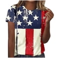 thumbnail image 1 of Mujeres Manga Corta Tops Cuello Redondo Impreso Casual Blusa, Imitación Rack Camiseta para el Verano, Lavado de Manos Casa Y Uso Diario, 1 of 5