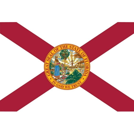 2 Pack Vinyl Sticker 2-Pack Florida State Flag Decal Sticker | 5-Inches By 3-Inches | Laminated Vinyl Decal | PDS315 ()