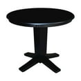 thumbnail image 2 of 36" Solid Wood Round Top Dining Table with 4 Dining Chairs, 2 of 4