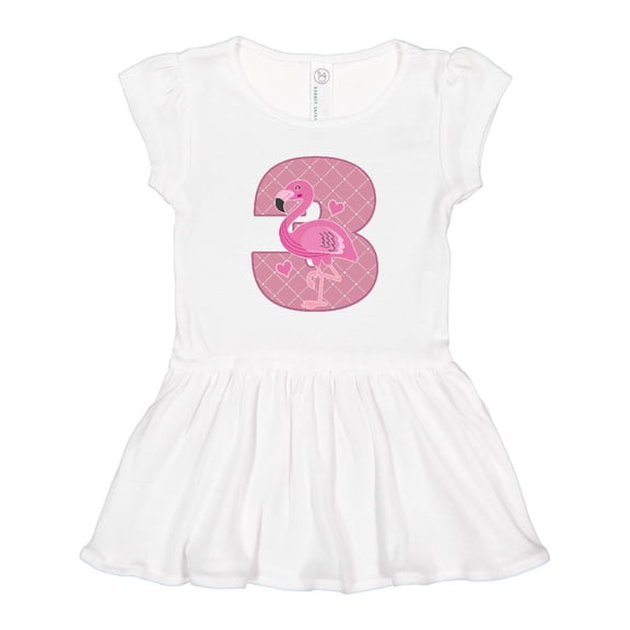 Inktastic 3rd Birthday Flamingo 3 Year Old Girl Girls Toddler Dress
