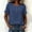 *Navy, variant on ClodeEU Women's Crew Neck Short Sleeve Henley Blouse,Casual Solid Color Linen Blend Top Beige,Women's Plus L
