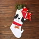 thumbnail image 5 of Media de huesos de perro navideña para mascotas | Bolsita de regalo con forma festiva para premios y juguetes para perros | Decoración navideña de tela roja | Bonita media navideña reutilizable para, 5 of 6
