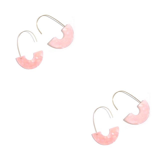 sweethay 1 par de pendientes bohemios estilo Vintage acrílico estampado de leopardo gotas para las orejas colgante para la oreja suministros para fiestas Rosa 2piezas sweethay CBP200603