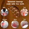 thumbnail image 3 of Peine de madera, peine multiusos Gua Sha para cuero cabelludo, peine de madera para el cabello, 3 of 5