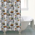 thumbnail image 4 of Cartoon Construction Vehicles Buildings Shower Curtain 72"x84" ,Bathroom Decorative Shower Curtains Set with 12 Hooks,Modern Waterproof Washable Shower Curtain, 4 of 6