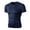 Navy Blue, variant on Men's Compression Shirts, Short Sleeve Workout Gym T-Shirt, Running Tops, Cool Dry Athletic Shirt White S