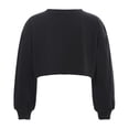 thumbnail image 2 of Alvivi Kids Girls Pullover T-Shirt Long Sleeve Sweatshirt Jazz Latin Hip Hop Dance Crop Top Black 11-12, 2 of 7