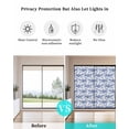 thumbnail image 4 of Window Privacy Film Purple Garden Stained Glass Window Film Decorative Sun Block Window Cover Modern Art Building Trees Rock Landscape Window Clings Static Adhesive Sticker for Bathroom 17.7"x39.3", 4 of 7