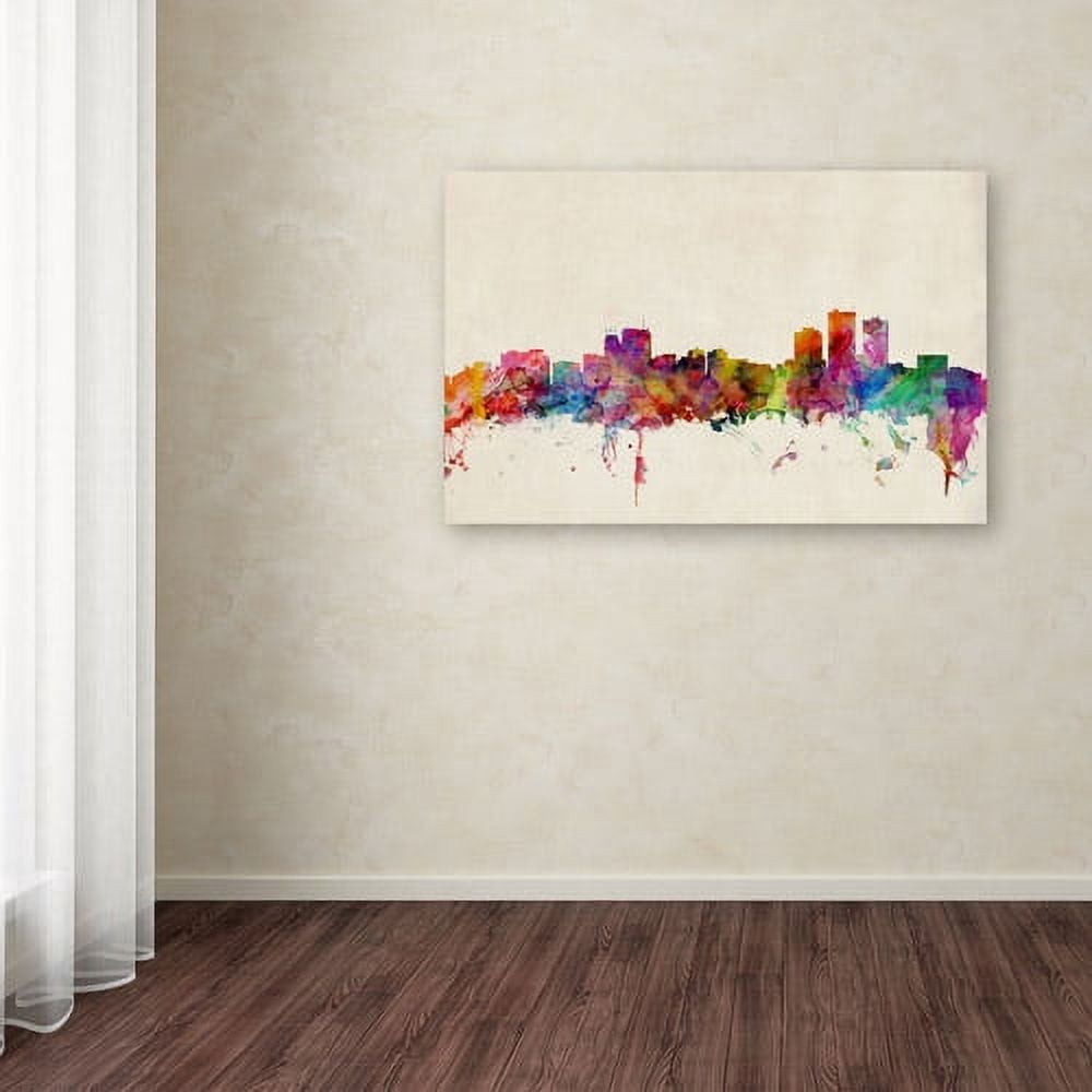 Trademark Fine Art "Anchorage, Alaska" Canvas Art by Michael Tompsett