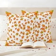 thumbnail image 3 of Fall Outdoor Waterproof Pillow Covers, Thanksgiving Watercolor Orange Green Maple Leaf Decorative Square Throw Pillowcase Sofa Cushion Sham for Patio/Couch/Chair, 26"x26" 2 Pack, 3 of 8