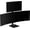 13-43in(single)/13-36in(dual), variant on Single LCD Free-Standing Desk Stand Mount Riser for 13 Inch to 43 Inch Screen with Swivel, Height Adjustable, Rotation, 50, 75, 100mm VESA Base Stand, Black