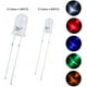 thumbnail image 2 of Kit de diodos emisores de luz LED transparentes y difusos de 3 mm y 5 mm, surtido de 5 colores (paquete de 600), 2 of 4