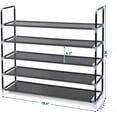 thumbnail image 3 of MKL 25 Pairs Black Metal Shoe Rack (5-Tier), 3 of 6