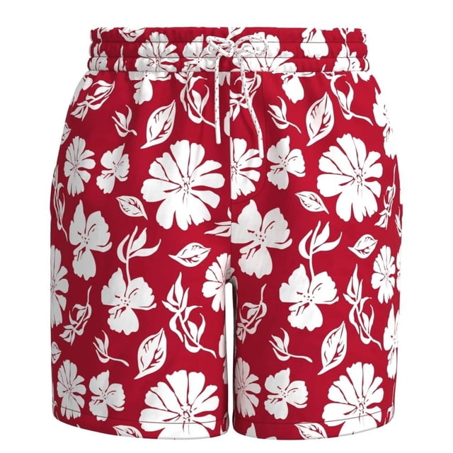 Traje de Baño OP Para Hombre Estampado Flores Vino Talla EG