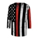thumbnail image 5 of Camiseta estampada a la moda para mujer, blusa de manga 3/4 de longitud media, cuello redondo, camisetas informales Pompotops  FGAJ2483, 5 of 5