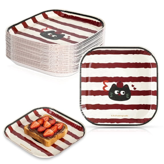 Verdelife Small Paper Plates, 5 inch Party Plates 50 Count, Disposable Plates for Tea Party, Baby Shower, Bridal Shower, Birthday, Wedding and Any Celebration