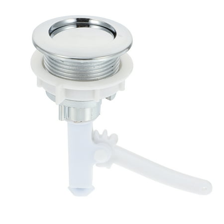 

OUNONA Toilet Button Push Tank Flush Button Water Single Dual Closestool Replacement Round Buttons Flush Universal