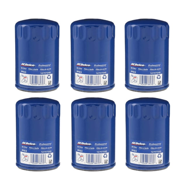 Filtro de aceite GM Parts ACDelco PF63, equipo original (paquete de 6)
