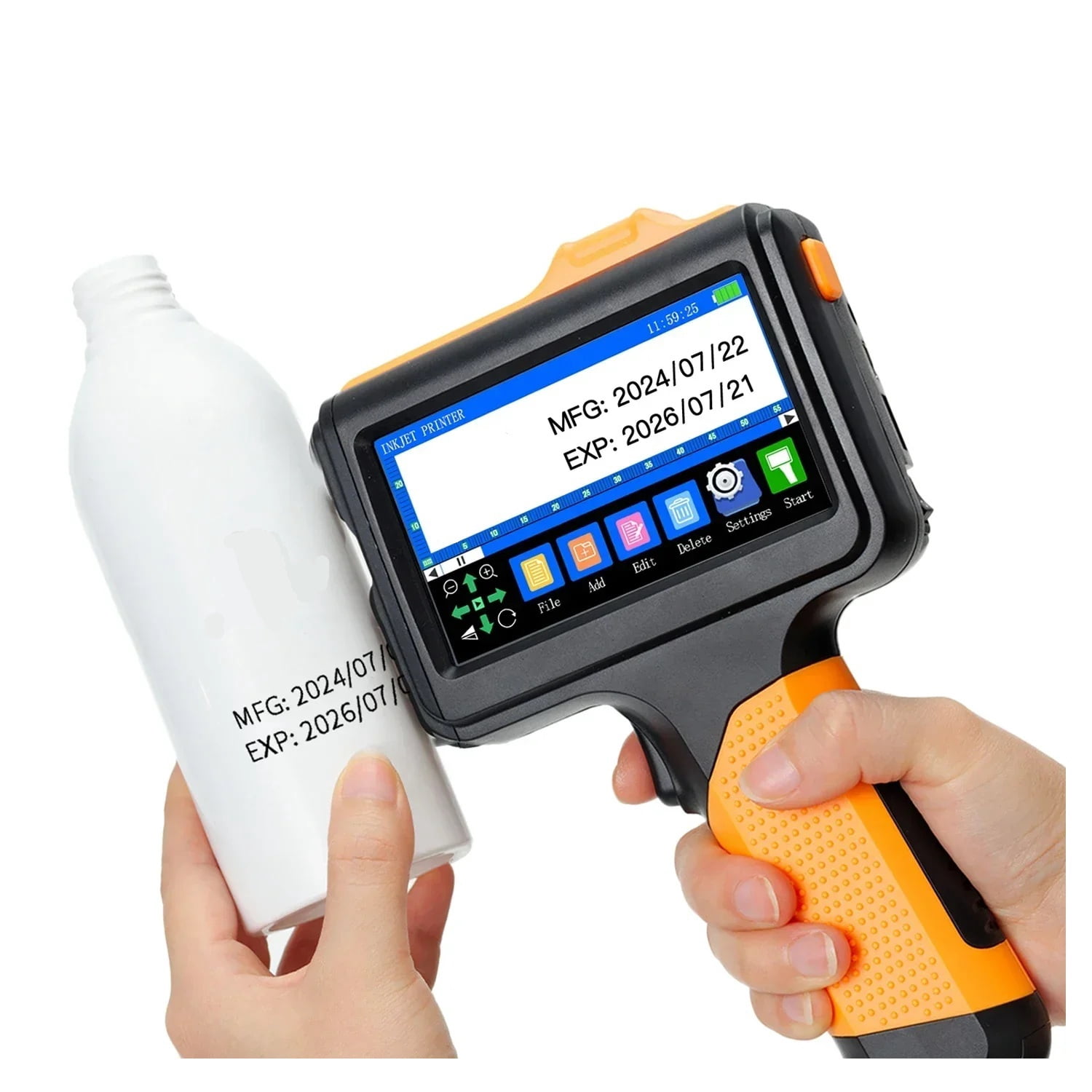 E19 12.7mm Multi-Languages Printer Logo Date Label Printer Handheld Thermal Inkjet Coder ,Fast-Drying Ink with Crisp Output