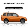 thumbnail image 3 of Passenger Right Side Rear Vent Window Vent Glass Compatible with Chevrolet Tracker/Suzuki Grand Vitara/Suzuki Vitara 1999-2005 Models (Not For Grand Vitara XL-7), 3 of 8