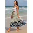 thumbnail image 3 of Moomaya Women's Chiffon Maxi Skirt with Lining - 40" Long Printed Skirt for Beach, Summer Outfits, High Waist Flowy Skirt, 3 of 7