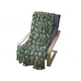 thumbnail image 4 of Tropical Soft Flannel Fleece Blanket, Butterflies Palm Leaves Plumeria Flower in Wild Jungle Spring Blossom, Cozy Plush for Indoor and Outdoor Use, 60" x 80", Forest Green Multicolor, by Ambesonne, 4 of 6