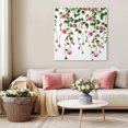 thumbnail image 5 of Pink Spring Floral Wall Art Painting on Canvas, Green Summer Botanical Canvas Art Home Prints Wall Art Framed Modern Artwork for Living Room Bedroom Wall Decor 16x16in, 5 of 9