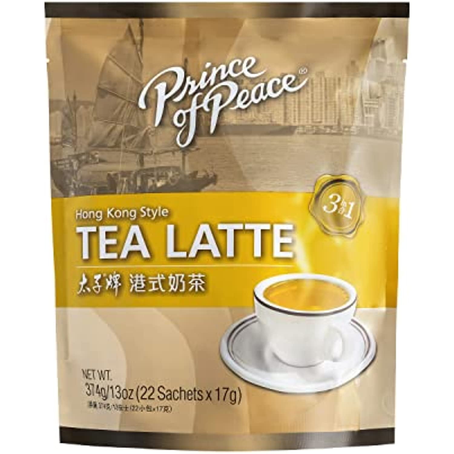 Prince Of Peace 3 In 1 Hong Kong Style Tea Latte (22 Sachets)