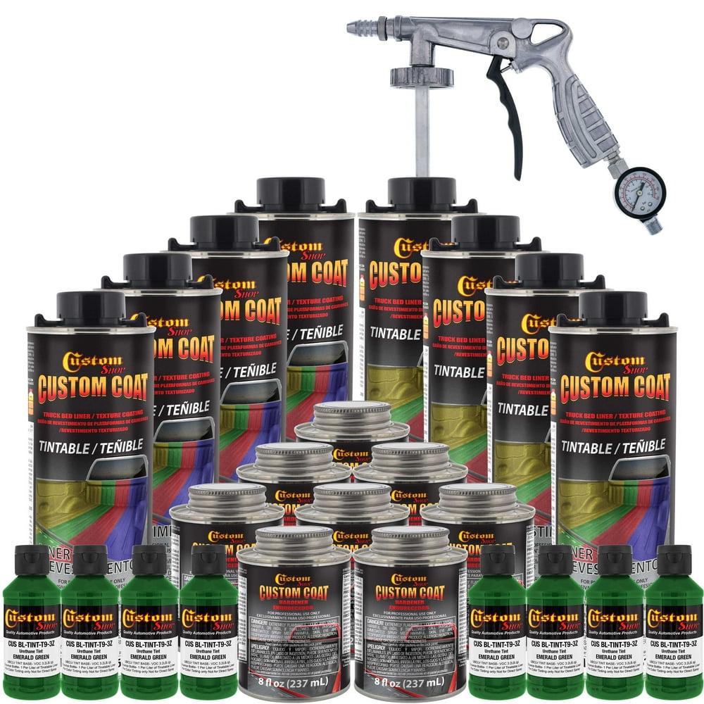 Custom Coat Emerald Green 2 Gallon Urethane SprayOn Truck Bed Liner