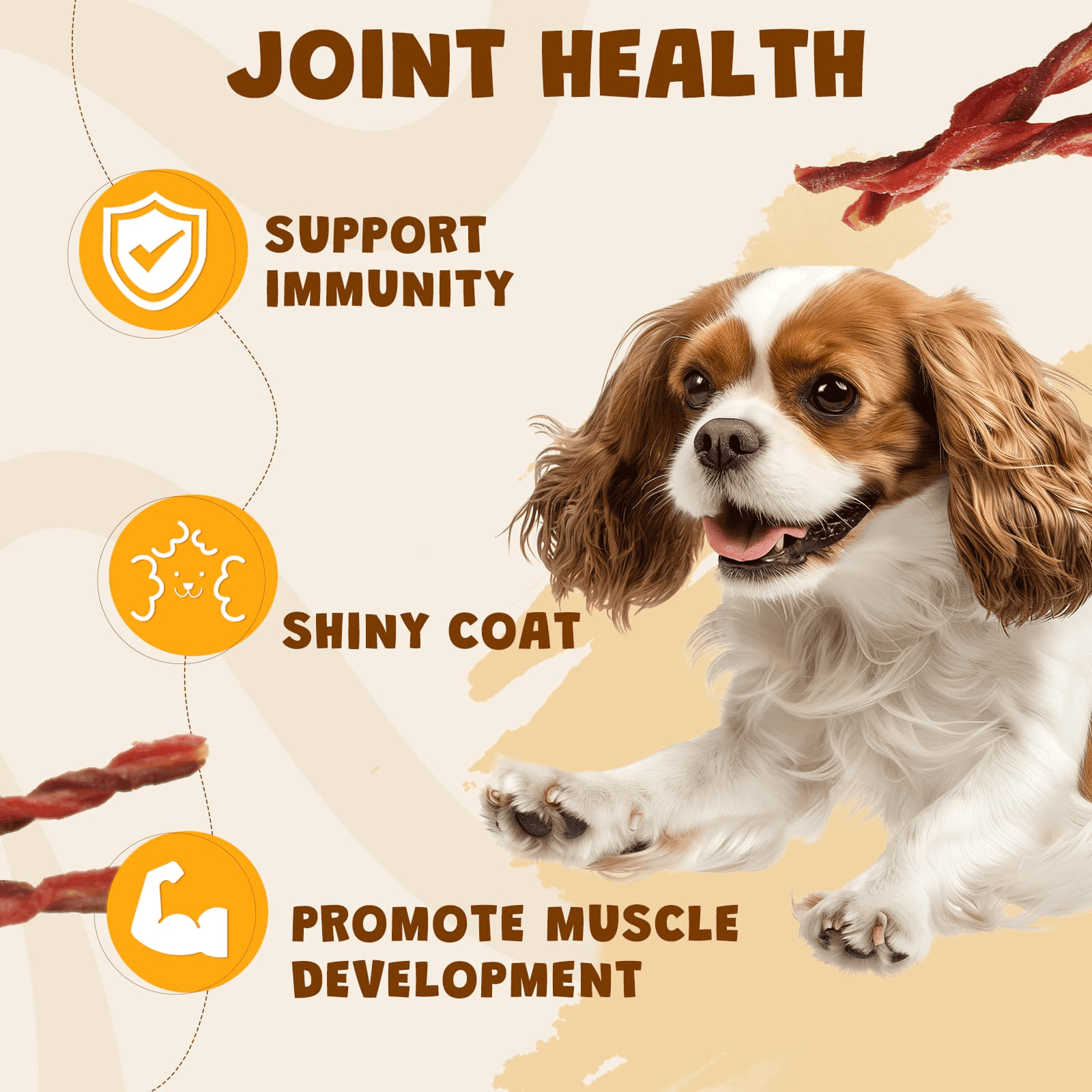 (2 pack) ASMPET Chicken Dog Treats, Beef and Duck Jerky Chew for Small Medium Large Dog, 10.6 oz
