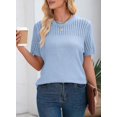 thumbnail image 4 of Tops de verano elegantes e informales con cuello redondo para mujer Dokotoo, 4 of 5