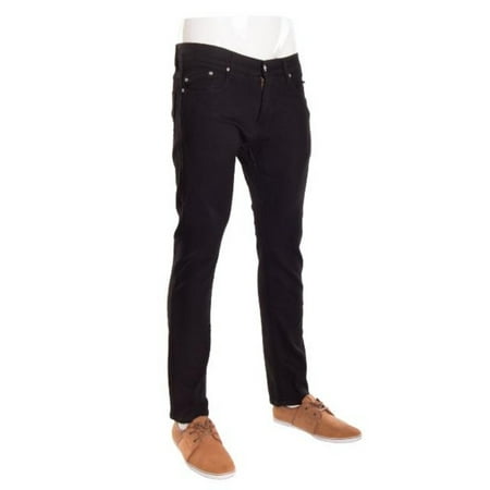 Khaki Color Jeans - Hawks Bay Men's Premium Skinny Fit Jeans Colored Luxe Trousers Black 28/30