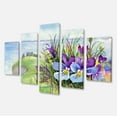 thumbnail image 2 of Spring Violet Flowers on Mountain - Floral Canvas Art Print, 2 of 3