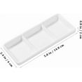 thumbnail image 3 of ABCISI 4Pcs White Ceramic Divided Serving Tray, Condiment Serving Tray, 3-Compartment Appetizer Platter for Snacks Sauces and Condiments, Ideal for Parties and Gatherings, 3 of 9