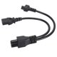 thumbnail image 1 of Cable De Alimentación IEC 320 C6 Macho A C13 C5 Hembra, Enchufe De Alimentación Divisor En Y 1 En 2 Salidas Aislante Impermeable Resistente Al Calor Para Portátiles, Altavoces Y, 1 of 7
