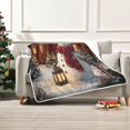 thumbnail image 2 of Wobogo Adorable Snowman Flannel Fleece Bed Blanket as Bedspread Coverlet Sofa blankets (80x60in) Soft Lightweight Warm and Cozy, 2 of 7