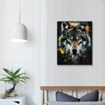 thumbnail image 4 of JRXY Wolf Graffiti Canvas Wall Art, Colorful Wolf Painting Picture Colorful Graffiti Animal Poster Print for Hallway Decor 16x20 in, 4 of 5