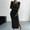 Black, variant on Women's Knitted Dress Long Slit Bodycon Long Dress With Neck Low Neck Dress plus Size Swing Dress Floral Summer Long Dresses Tunic Dress for Women Form Fitting Dress Maxi Dress Summer Fall Dresses for