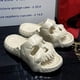 thumbnail image 1 of Skull Home Slippers Fashion Punk Flip Flop Sandalias de verano antideslizantes (42-43 Beige), 1 of 6