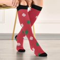 thumbnail image 5 of GZHJMY Snowflakes 20-30mmHg Compression Socks for Men & Women, Knee High Stockings for Running, Sport, Hiking & Travel, 5 of 7