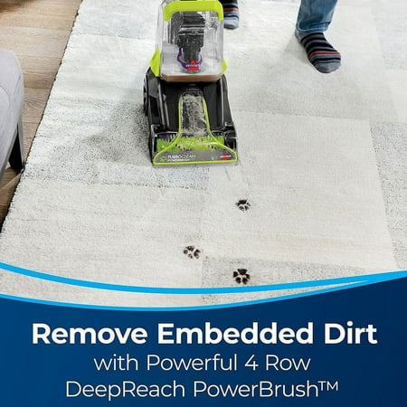 BISSELL - TurboClean PowerBrush Pet Cord Upright Carpet Deep Cleaner - Electric Green