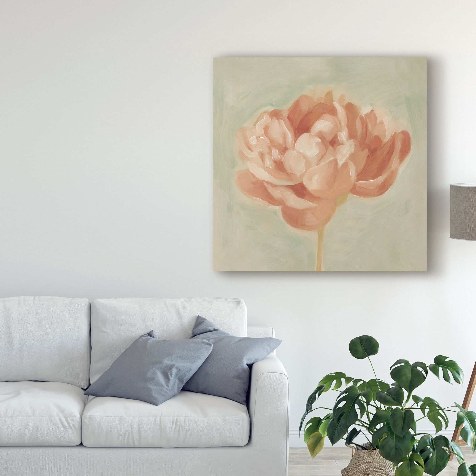Trademark Fine Art 'Spring Peony I' Canvas Art by Emma Scarvey