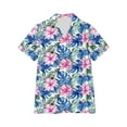 thumbnail image 5 of QUNYINEY Short Sleeve Womens Button Down Shirts Casual Hawaiian Collared Tops Summer Beach Loose Tops for Women, 5 of 6