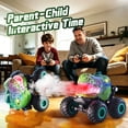 thumbnail image 5 of JoyStone Dinosaur RC Car for Kids, Remote Control Monster Truck with Mist Spray, Lights, Music, 2.4GHz All-Terrain RC Truck Toys for Boys and Girls 4-7, Green, 5 of 9