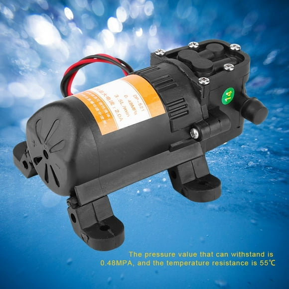 Water Pump, Miniature Diaphragm Pump Plastic Mini Diaphragm Water Pump 12V 0.48MPA 3.5L High Pressure Water Pumps