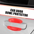 thumbnail image 2 of Unique Bargains Carbon Fiber Pattern Car Door Bowl Handle Stickers Protector Anti Scratches Protective Film Universal Fit Red 4pcs, 2 of 6