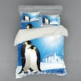 thumbnail image 2 of Ambesonne Winter Bedding Set 3 Pcs, Snowy Frozen Season, Twin, Sky Blue White Black, 2 of 3