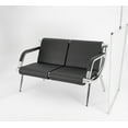 thumbnail image 3 of Waiting Room Chair Reception PU Leather Office Airport Bank Guest Bench Black, 3 of 13